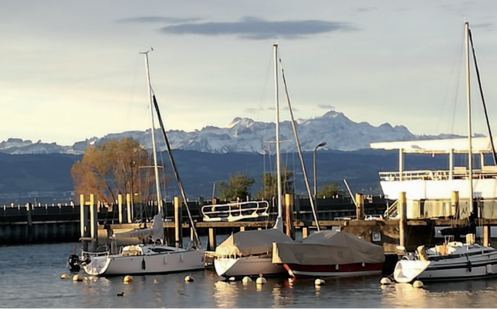 Morgens kurz vor dem Auslaufen